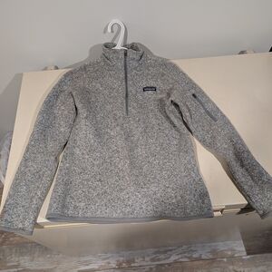 Patagonia Heather Gray Half-Zip Fleece Pullover